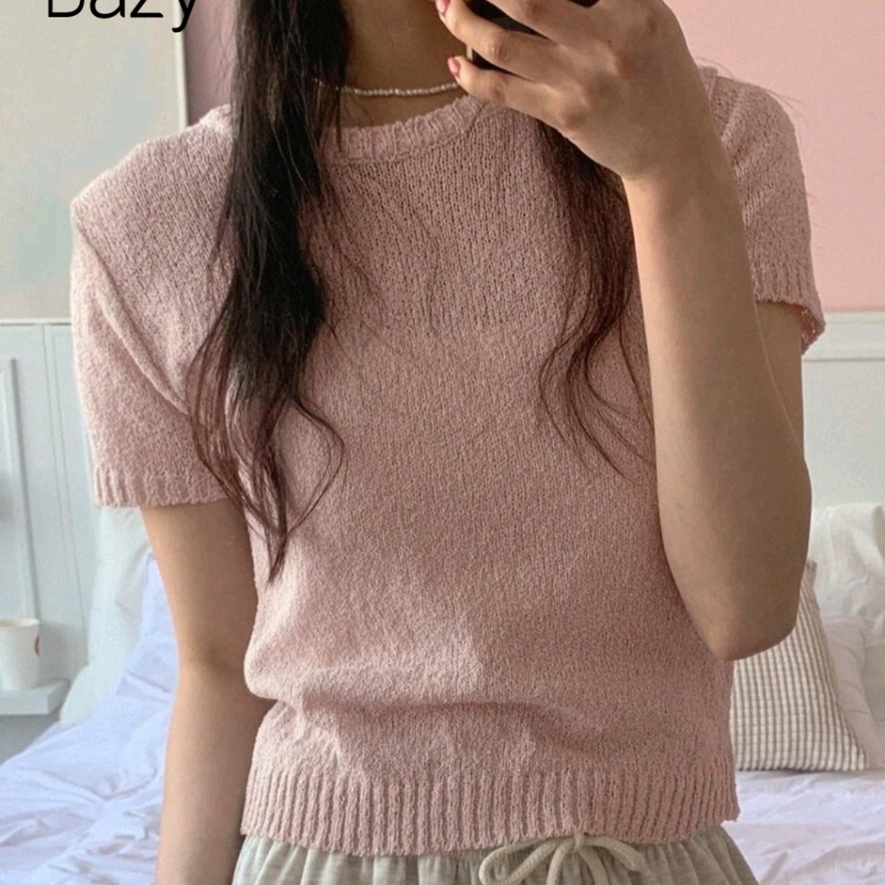 Pink knit top - Picture 1 of 2